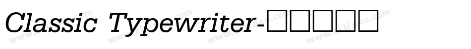 Classic Typewriter字体转换